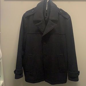 Alfred Sung Navy Peacoat